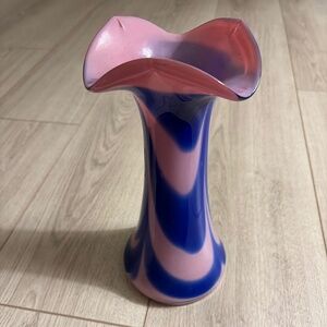 Art Glass Vase Hand-Blown Murano Style